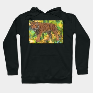 Tiger in Fantasy Jungle Hoodie